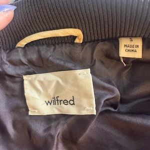 Wilfred Japanese crepe varsity style jacket